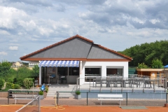 Clubhaus außen neu+Anbau+Erweiterung Terrasse